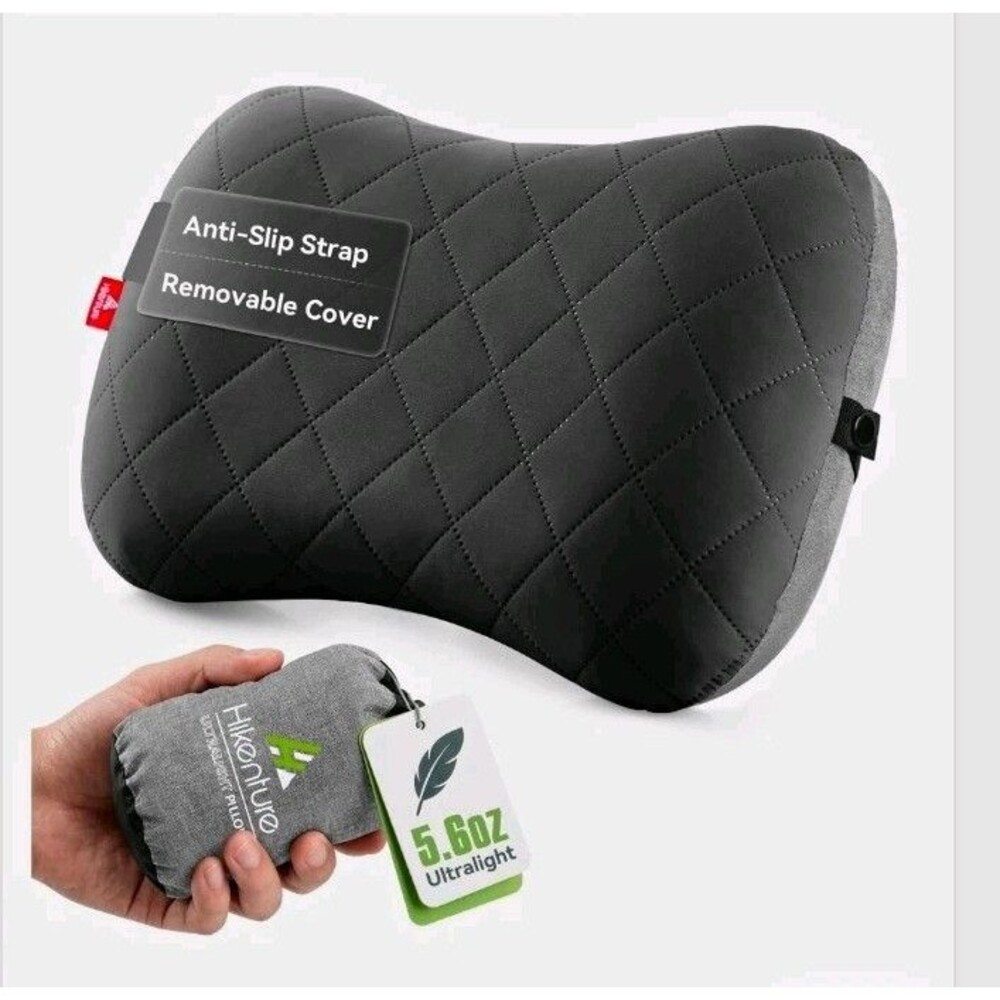 New Hikenture Ultralight Inflatable Camping Pillow - Grey Travel Backpacking